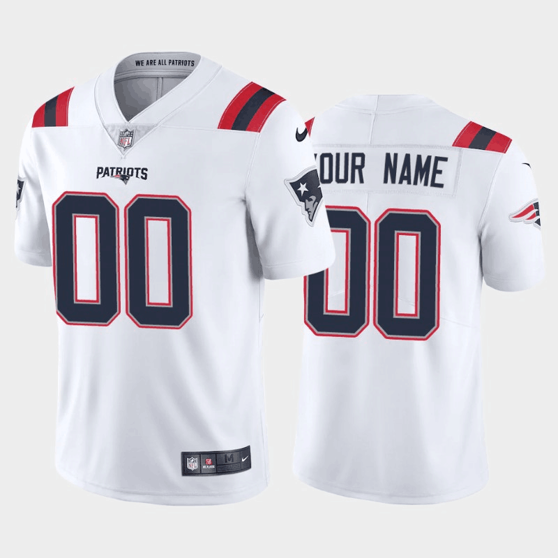 Youth White New England Patriots ACTIVE PLAYER Custom Vapor Untouchable Limited Stitched Jersey